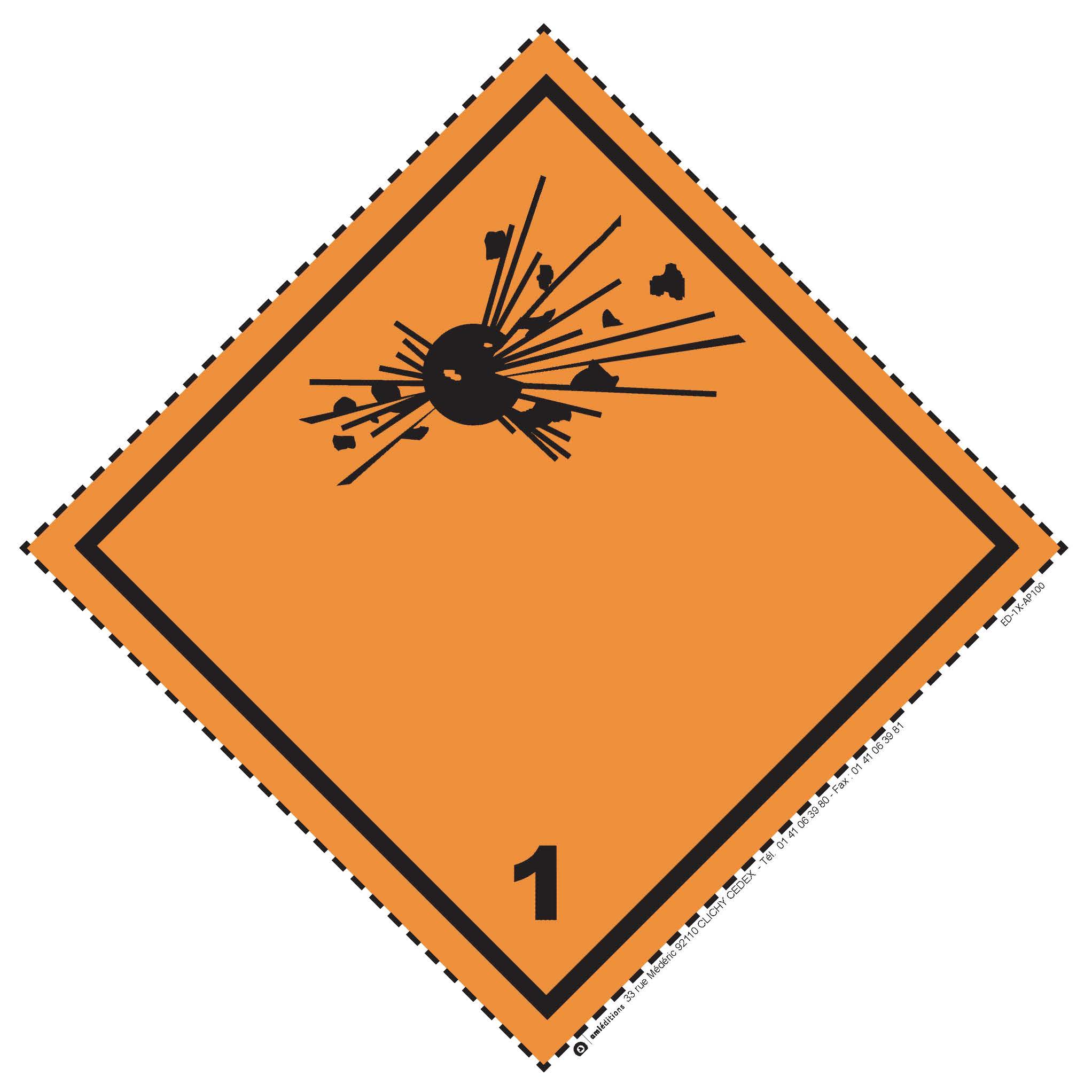 ETIQUETTE DANGER - CLASSE 1